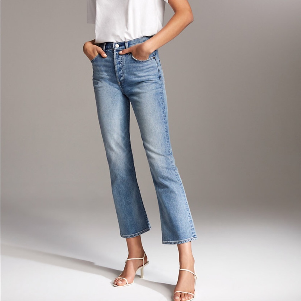 Denim Forum bailey crop flare jeans
